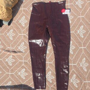 Spanx Faux Patent Leather Leggings - PETITE LARGE